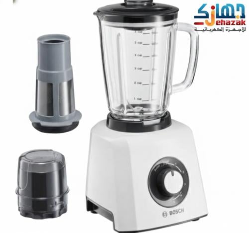 خلاط بوش 1.9 لتر مع مطحنة 600 وات ابيض كود الموديل...