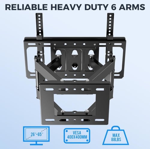 دعامات حائط للتلفزيون والشاشات مقاس 26-65 بوصة، حا...