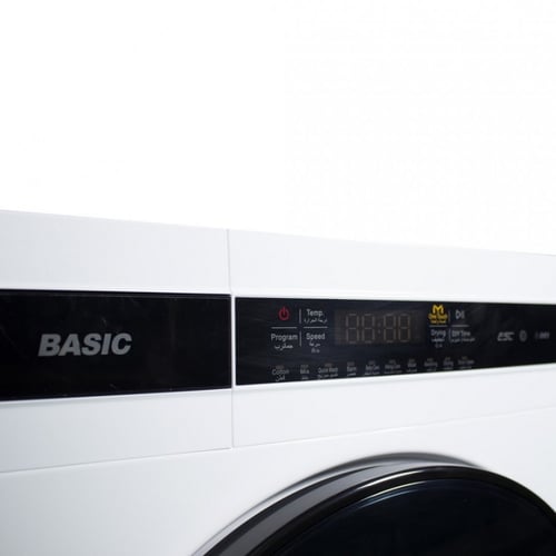 غسالة BASIC بيسك 8 كيلو اوتوماتيك تشفيف 100/100