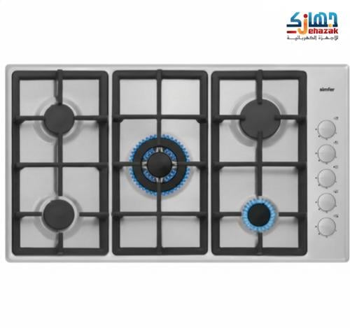 سيمفر سطح غاز بلت ان 90 سم 5 عيون فضي H9500WGWIM