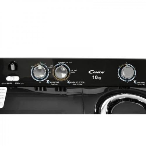 غسالة كاندي حوضين 10 كيلو – أبيض/رمادي