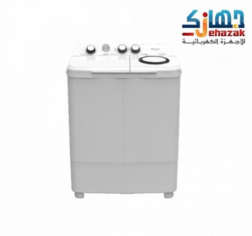 غسالة هايسنس حوضين 7 كيلو لون ابيض
