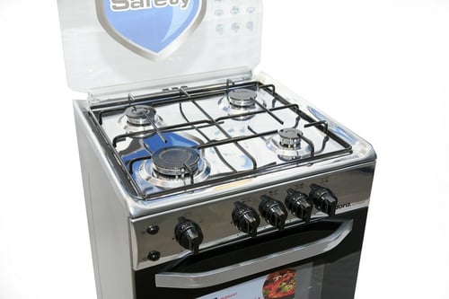 فرن دورا اليجانت غاز 4 عيون 55×55 امان كامل استيل...