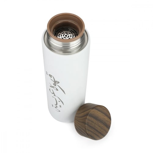 حافظة قهوة ( عربية ) مع كوبين من الاستيل باللون ال...