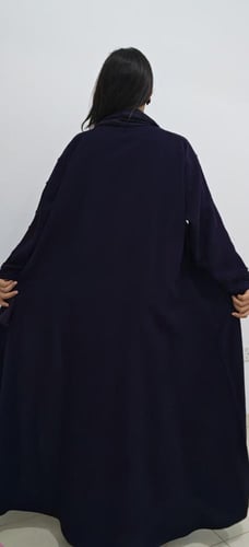 عباية بشت كحلي شك مورد قماش سراميك