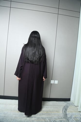 عباية كلوش كسرات ناعمة بزرار فاخرة