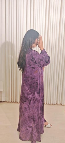 عبايه حريمى صيفى مموج بطانة من درة ميسان!