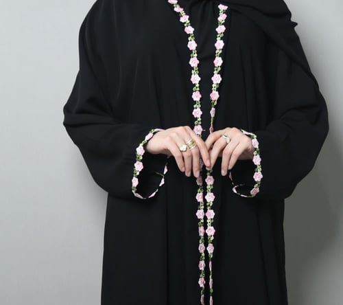 عباية قماش كوبراء مع تحديد كلفه امام وخلف وتحت