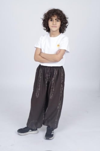 إزرهـ بنقشه لون بني للأطفال