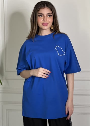 تي شيرت Saudi Arabia أزرق