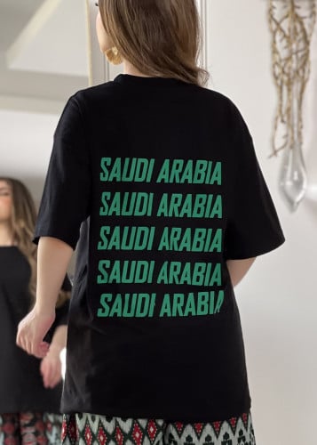 تي شيرت Saudi Arabia أسود