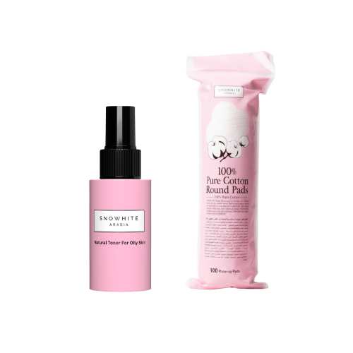 سنوايت بكج تونر البشرة الدهنية والمختلطة مع قطن ال...