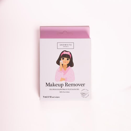 سنوايت مزيل مكياج من القطن الطبيعي 100٪ بخلاصات كو...