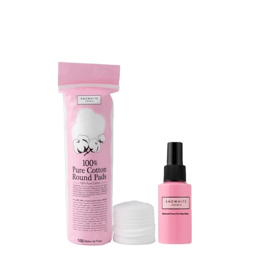 سنوايت بكج تونر البشرة الدهنية والمختلطة مع قطن ال...