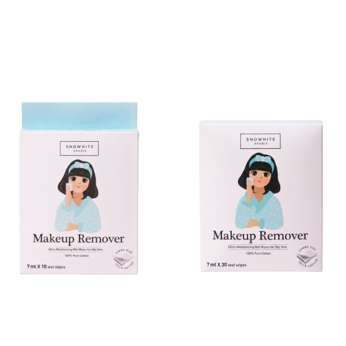 سنوايت مزيل مكياج من القطن الطبيعي 100٪ بخلاصات كو...