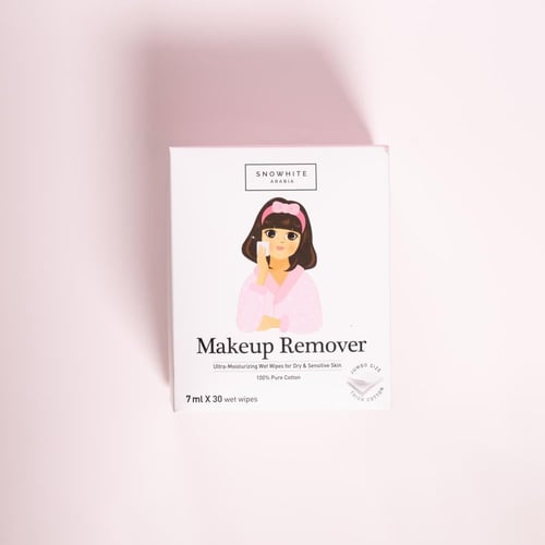 سنوايت مزيل مكياج من القطن الطبيعي 100٪ بخلاصات كو...