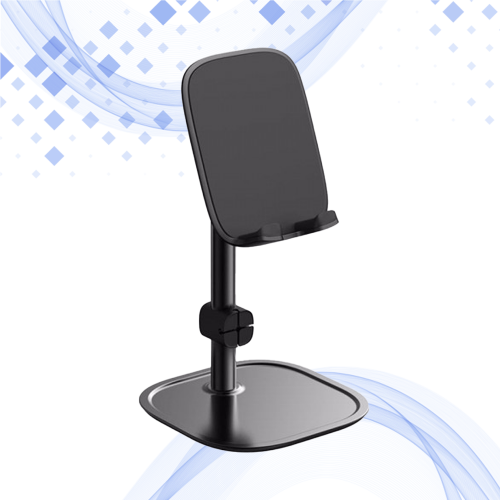 ستاند وحامل للجوالات والايبادات اللون أسود.