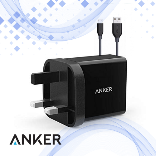 انكر باور بورت 2 | شاحن جداري مخرجين بقوة 24 واط ب...