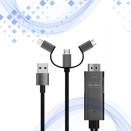 كابل للتفاز HDTV للتوصيل والتشغيل بتصميم انيق 3 في...