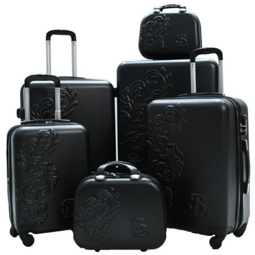 طقم شنط فايبر 6 قطع بعدة الوان