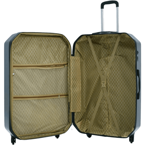 شنط سفر طقم 6 قطع بتصميم هندسي لون بيج