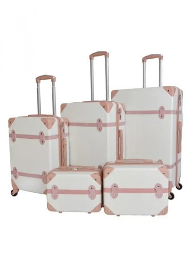 طقم حقائب سفر من مورانو بعجلات دواره مكون من 5 قطع...