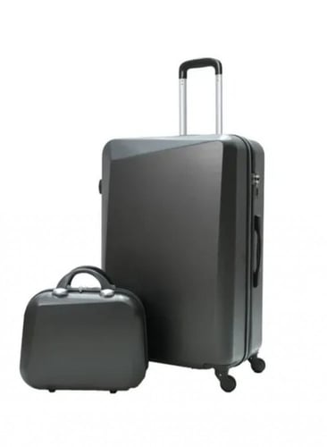 مورانو مجموعة شنط سفر بتصميم سادة 5 قطع رمادي غامق...