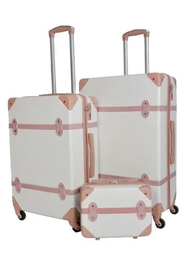 طقم شنط سفر كلاسيكي فينتيج مكون من 7 قطع لون سبيشا...