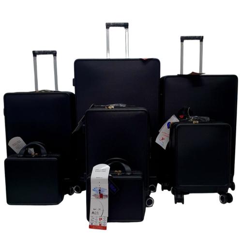 حقائب سفر فايبر طقم مكون من 7 قطع لون أسود