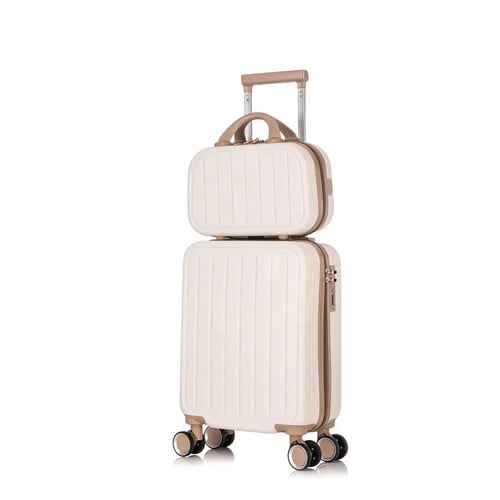 حقائب سفر طقم مقلم مكون من فايبر 6 قطع لون بيج كاك...