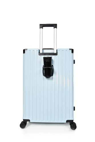 طقم شنط سفر 3 قطع ABS مع إطار ألومنيوم لون سماوي