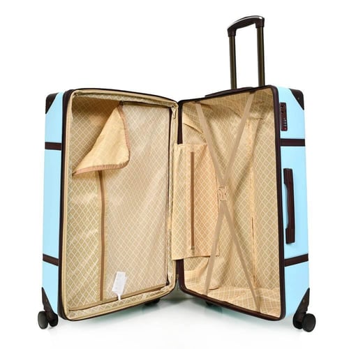 شنط سفر فايبر كلاسيكية – طقم 4 قطع لون سماوي