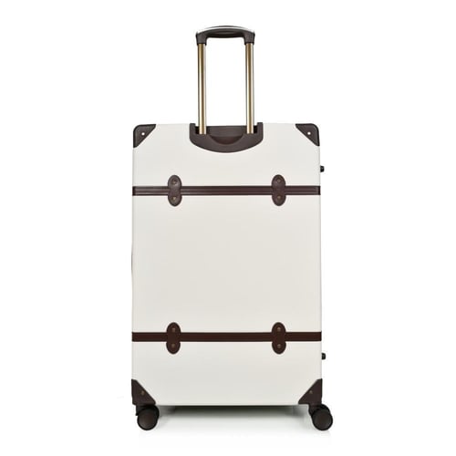 شنط سفر فايبر كلاسيكية – طقم 7 قطع لون أبيض و بني