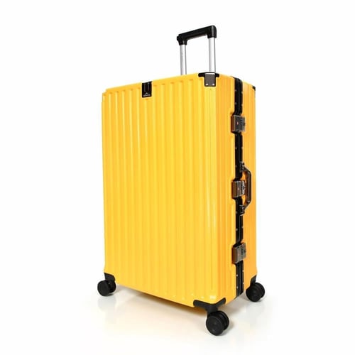 طقم شنط سفر 3 قطع ABS مع إطار ألومنيوم لون أصفر