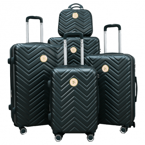 طقم حقائب سفر بعجلات من 5 قطع من ستار لاين زيتي