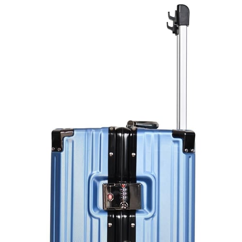 طقم شنط سفر 3 قطع ABS مع إطار ألومنيوم لون أزرق
