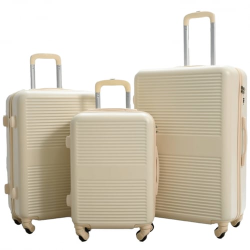 شنط سفر فايبر 3 قطع بعدة الوان