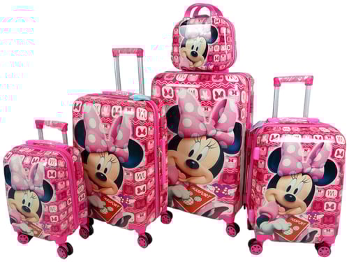 شنط ميني ماوس بعجلات وبتصميم للاطفال والبنات مكونة...