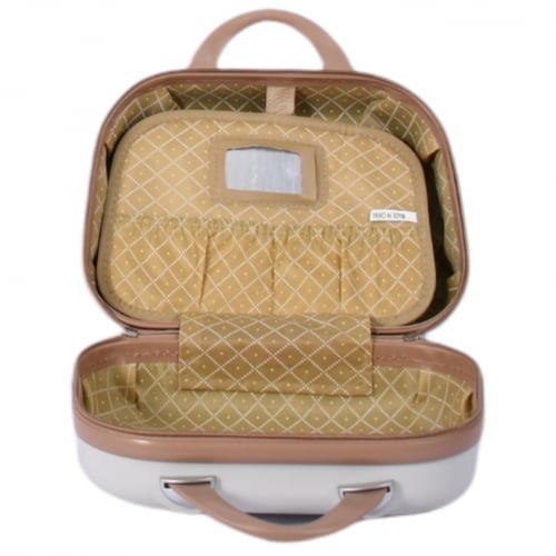 شنط فايبر مموج 5 قطع لون بيج كاكي