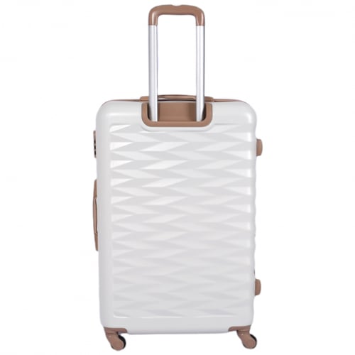 حقائب سفر فايبر 4 قطع لون بيج بشكل مميز