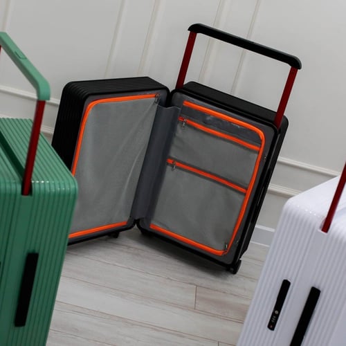 شنطة سفر صلبة Unisex مقاس وسط لون أخضر 24 إنش بتصم...