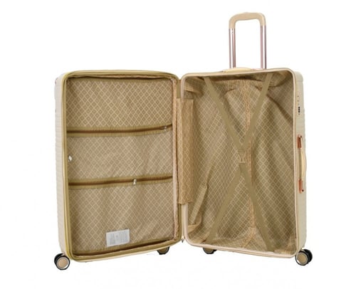 طقم حقائب سفر مخطط بجوانب 4 قطع سحب كبيرة + 2 قطع...