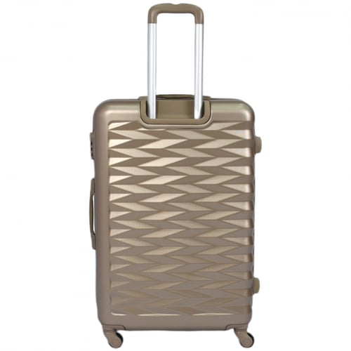 حقائب سفر فايبر 4 قطع لون ذهبي بشكل مميز