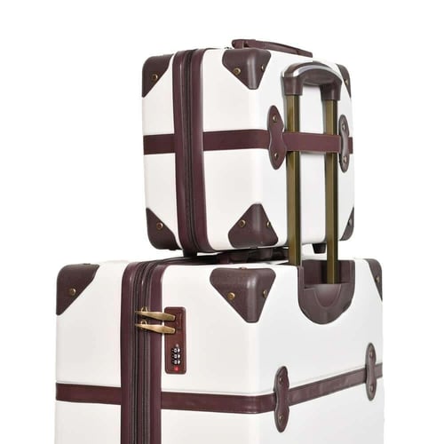 شنط سفر فايبر كلاسيكية – طقم 4 قطع باللون الأبيض و...