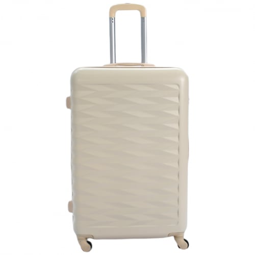 حقائب سفر فايبر 4 قطع لون بيج غامق بشكل مميز