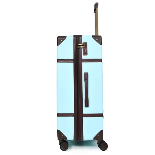 شنط سفر فايبر كلاسيكية – طقم 4 قطع لون سماوي