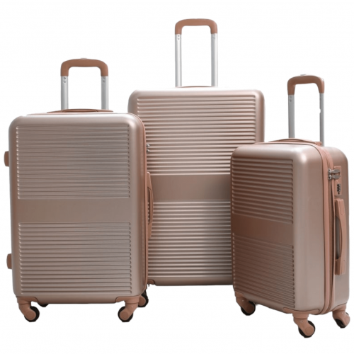 شنط سفر فايبر 3 قطع بعدة الوان