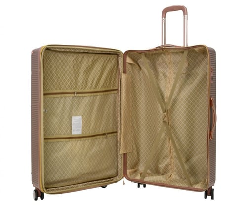 طقم حقائب سفر مخطط بجوانب 4 قطع سحب كبيرة + قطعة ي...