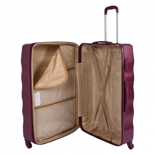 شنط فايبر مموج 5 قطع لون عنابي