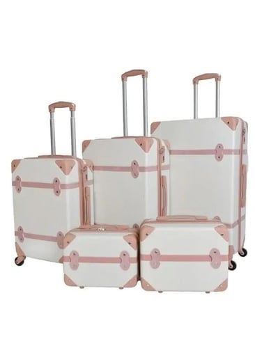 طقم شنط سفر كلاسيكي فينتيج مكون من 7 قطع لون سبيشا...